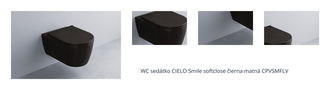 WC sedátko CIELO Smile softclose čierna matná CPVSMFLV 1