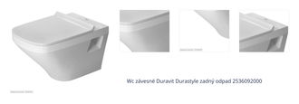 Wc závesné Duravit Durastyle zadný odpad 2536092000 1