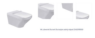 Wc závesné Duravit Durastyle zadný odpad 2542090000 1