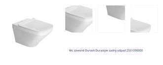 Wc závesné Duravit Durastyle zadný odpad 2551090000 1