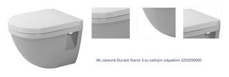 Wc závesné Duravit Starck 3 so zadným odpadom 2202090000 1