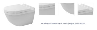 Wc závesné Duravit Starck 3 zadný odpad 2225090000 1