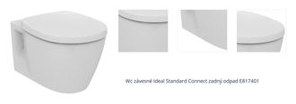 Wc závesné Ideal Standard Connect zadný odpad E817401 1