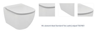 Wc závesné Ideal Standard Tesi zadný odpad T007801 1