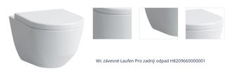 Wc závesné Laufen Pro zadný odpad H8209660000001 1