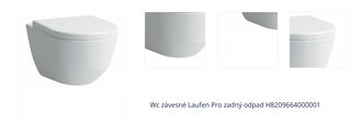 Wc závesné Laufen Pro zadný odpad H8209664000001 1