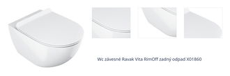 Wc závesné Ravak Vita RimOff zadný odpad X01860 1