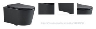 WC závesné SAT Brevis vrátane dosky softclose, 48 cm, čierny SATBRE010RREXPBKM 1