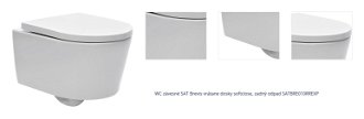 WC závesné SAT Brevis vrátane dosky softclose, zadný odpad SATBRE010RREXP 1