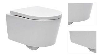 WC závesné SAT Brevis vrátane dosky softclose, zadný odpad SATBRE010RREXP 3