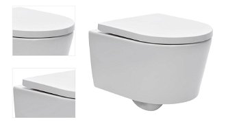 WC závesné SAT Brevis vrátane dosky softclose, zadný odpad SATBRE010RREXP 4