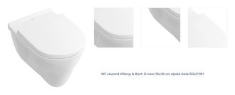 WC závesné Villeroy & Boch O.novo 56x36 cm alpská biela 56621001 1