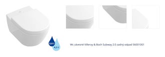 Wc závesné Villeroy & Boch Subway 2.0 zadný odpad 56001001 1