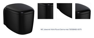 WC závesné VitrA Plural čierna mat 7830B483-0075 1