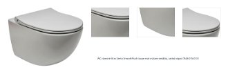 WC závesné VitrA Sento SmoothFlush taupe mat vrátane sedátka, zadný odpad 7848-076-0101 1