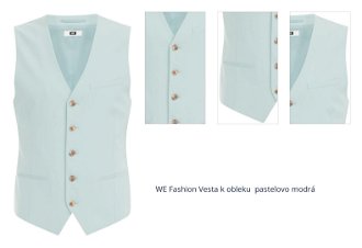 WE Fashion Vesta k obleku  pastelovo modrá 1