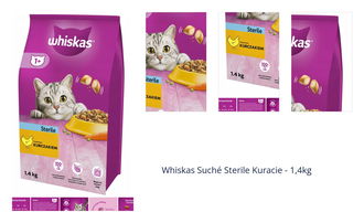 Whiskas Suché Sterile Kuracie - 1,4kg 1