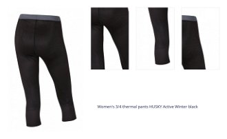 Women's 3/4 thermal pants HUSKY Active Winter black 1