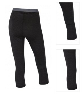 Women's 3/4 thermal trousers HUSKY Merino black 3