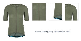 Women's cycling jersey Kilpi MEARIL-W khaki 1