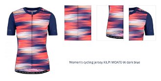 Women's cycling jersey Kilpi MOATE-W - dark blue 1
