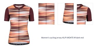 Women's cycling jersey Kilpi MOATE-W dark red 1