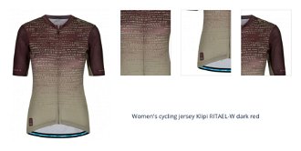 Klipi RITAEL-W women's cycling jersey dark red 1