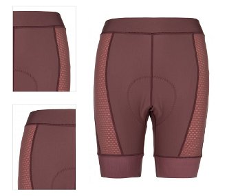 Women's cycling shorts KILPI PRESSURE-W dark red 4