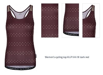 Women's cycling top Kilpi VAI-W dark red 1