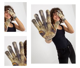 Women's gloves with animal print - multicolor 4