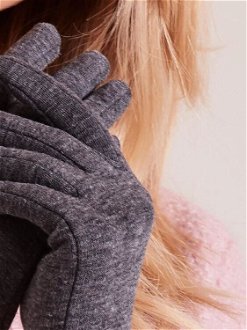 Women's gloves with dark grey buckle 7