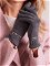 Women's gloves with dark grey buckle