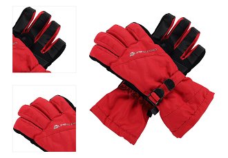 Women's gloves with membrane ALPINE PRO RENA dk.red 4