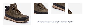 Women's insulated trekking boots Khaki Big Star 1