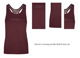 Women's running top Kilpi SIEN-W dark red 1