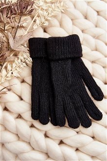 Women's smooth gloves black