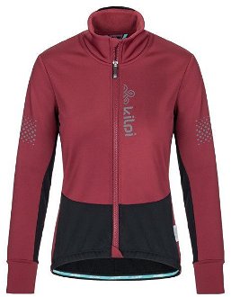 Women's softshell cycling jacket Kilpi VELOVER-W dark red