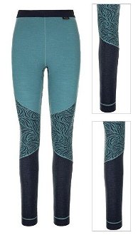 Women's thermal trousers from merino wool KILPI JANNA-W dark green 3