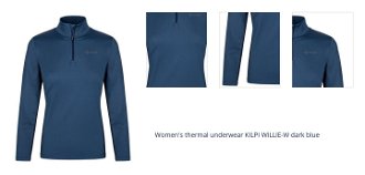 Women's thermal underwear KILPI WILLIE-W dark blue 1