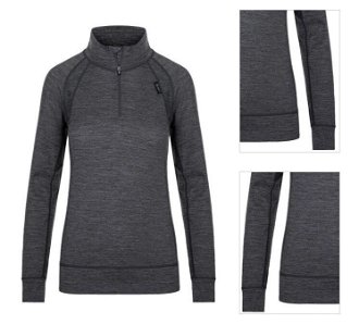 Women's thermal underwear with long sleeves KILPI JAGER-W dark gray 3