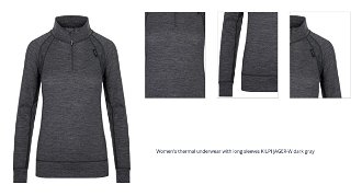 Women's thermal underwear with long sleeves KILPI JAGER-W dark gray 1