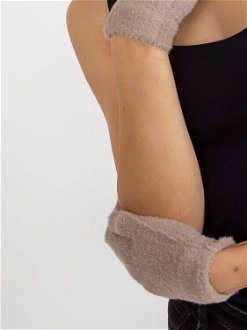 Women's winter finger gloves - beige 8
