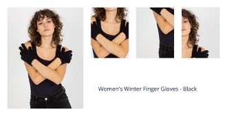 Women's Winter Finger Gloves - Black 1