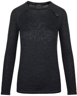 Women's woolen thermal T-shirt KILPI MAVORA TOP-W black 2
