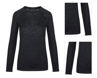 Women's woolen thermal T-shirt KILPI MAVORA TOP-W black 3