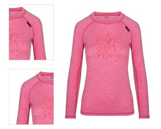 Women's woolen thermal T-shirt KILPI MAVORA TOP-W pink 4