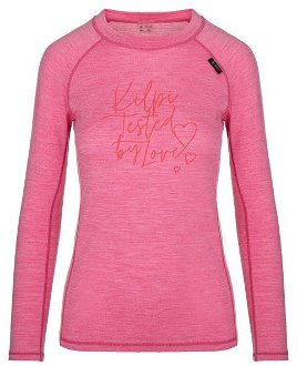 Women's woolen thermal T-shirt KILPI MAVORA TOP-W pink 2