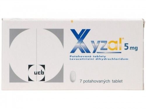 Xyzal flm 5 mg 7 tabliet