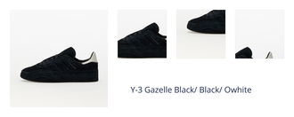 Y-3 Gazelle Black/ Black/ Owhite 1