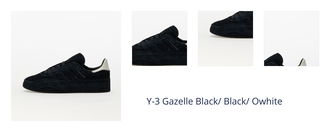 Y-3 Gazelle Black/ Black/ Owhite 1